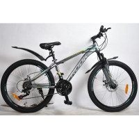 Подростковый велосипед Rook 24" MS241D, серый/желтый Подростковый велосипед Rook 24" MS241D, серый/желтый